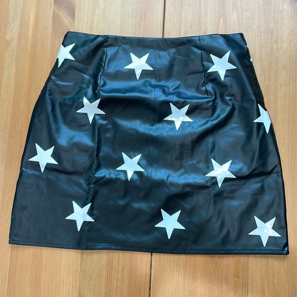Pleather Mini Skirt - Picture 1 of 3